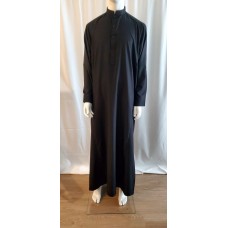 Mens Black Thobe Mandarin Collar (MJUB03A)
